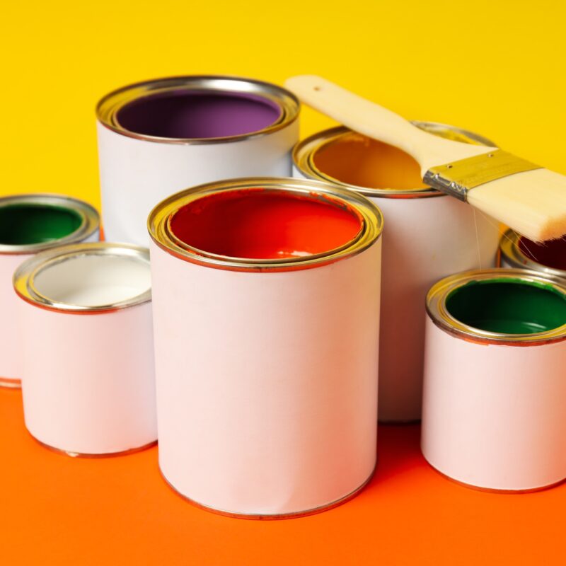 Tools for art and repairing - paint, paint in can